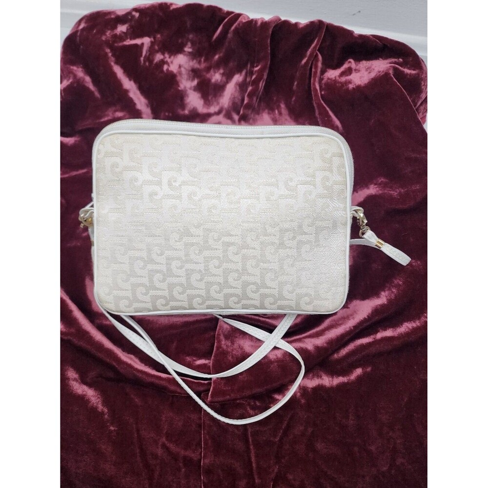 Vintage Pierre Cardin Cream Monogram Jacquard Crossbody Bag